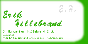 erik hillebrand business card